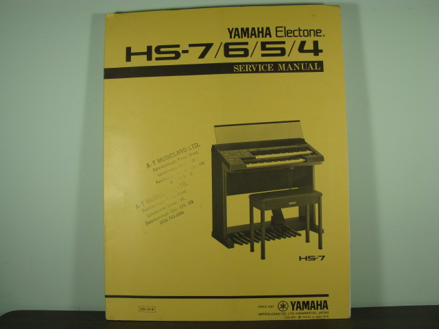 HS-7/6/5/4/ Electone Service Manual
