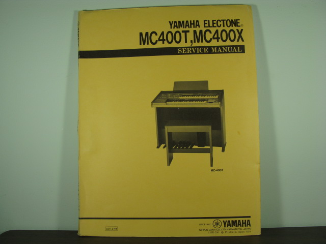 MC400T,MC400X Electone Service Manual MC400T,MC400X Electone Service Manual