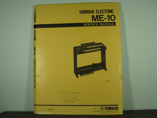 ME-10 Electone Service Manual ME-10 Electone Service Manual