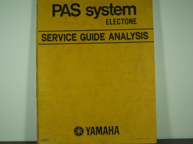 PAS System Service Guide Analysis PAS System Service Guide Analysis