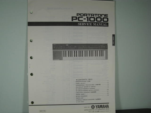 PC-1000 Portatone Service Manual