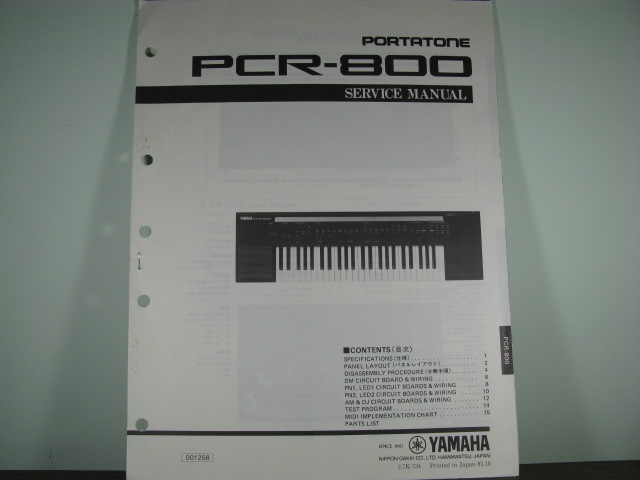 PCR-800 Portatone Service Manual
