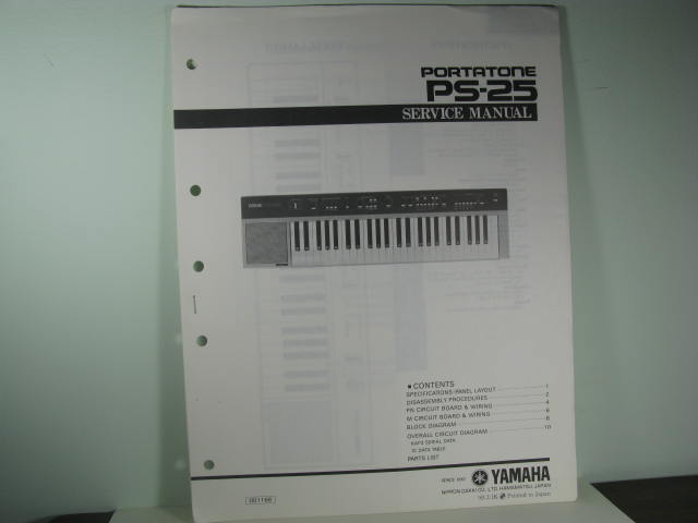 PS-25 Portatone Service Manual PS-25 Portatone Service Manual