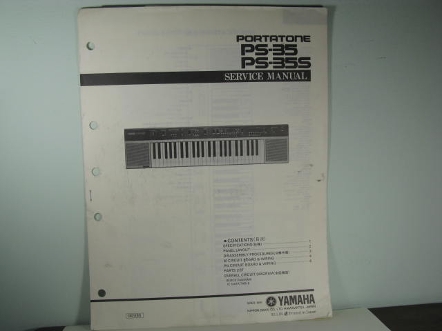 PS-35-35S Portatone Service Manual PS-35-35S Portatone Service Manual