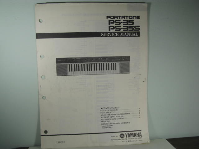 PS-35-35S Portatone Service Manual - Click Image to Close