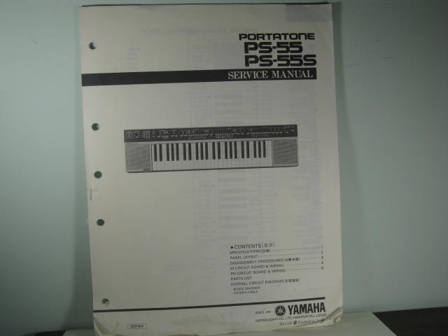 PS-55/55S- Portatone Service Manual PS-55/55S- Portatone Service Manual