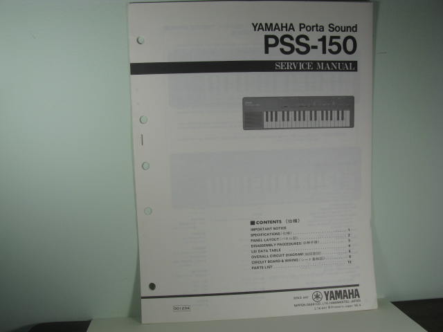 PSS-150 Portasound Service Manual