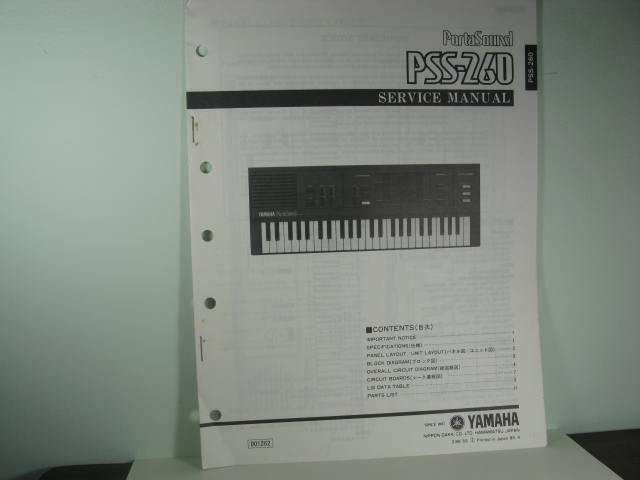 PSS-260 PortaSound Service Manual PSS-260 PortaSound Service Manual