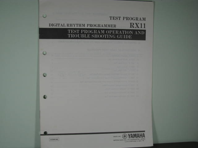 RX11 Digital Rhythm Programmer Service Manual RX11 Digital Rhythm Programmer Service Manual