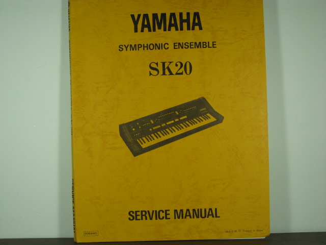 SK20 Symphonic Ensemble Service Manual