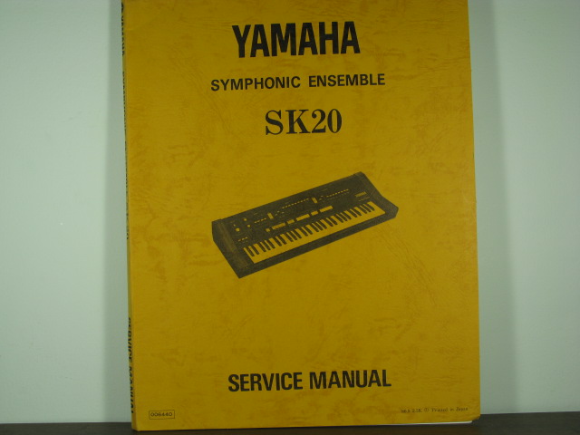 SK20 Symphonic Ensemble Service Manual SK20 Symphonic Ensemble Service Manual