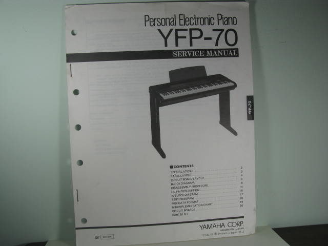 YFP-70- Personal Electronic Piano-Service Manual