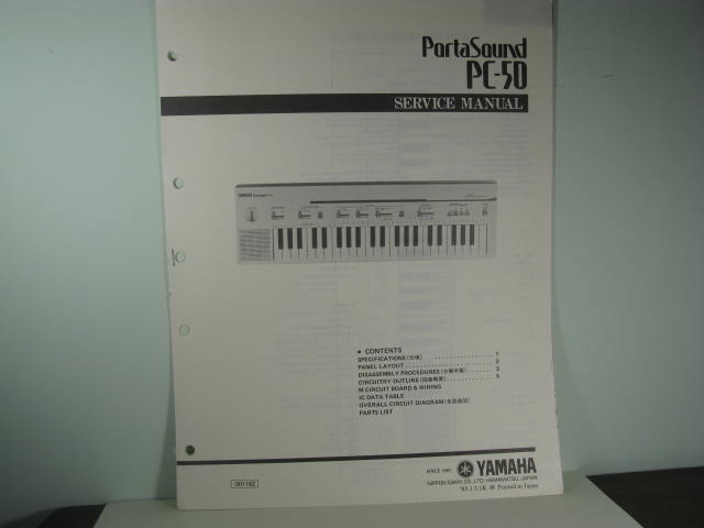 PC-50 Portasound Service Manual