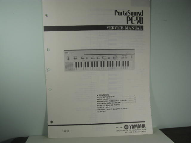 PC-50 Portasound Service Manual PC-50 Portasound Service Manual